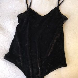 Me to we velvet bodysuit